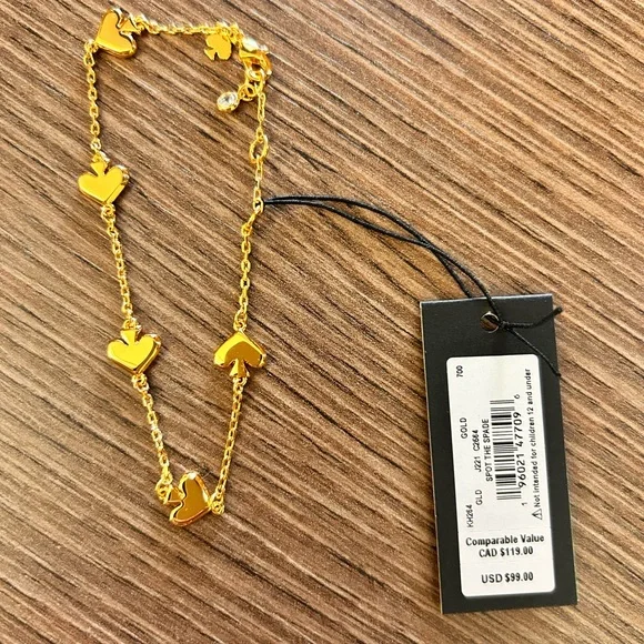 NWT Kate Spade Spot The Spade Metal Scatter Bracelet - Picture 2 of 3